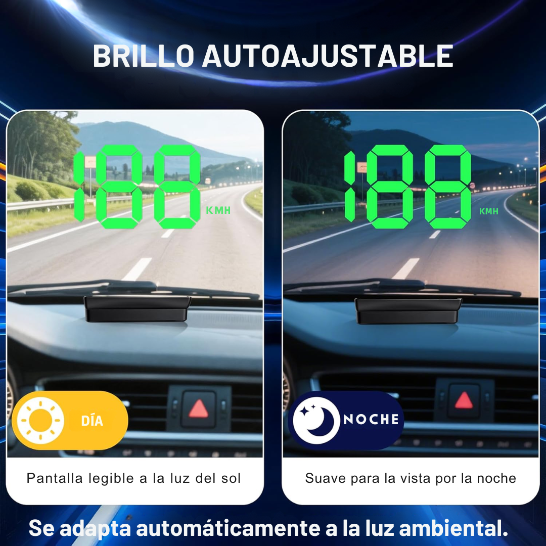 Velocímetro GPS con visibilidad perfecta de día y de noche